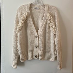 Madewell Chatterton Fringe Sweater, Size Medium
